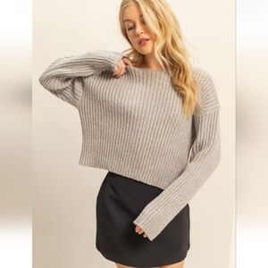 🩶 Dark Gray Cozy Knit Sweater